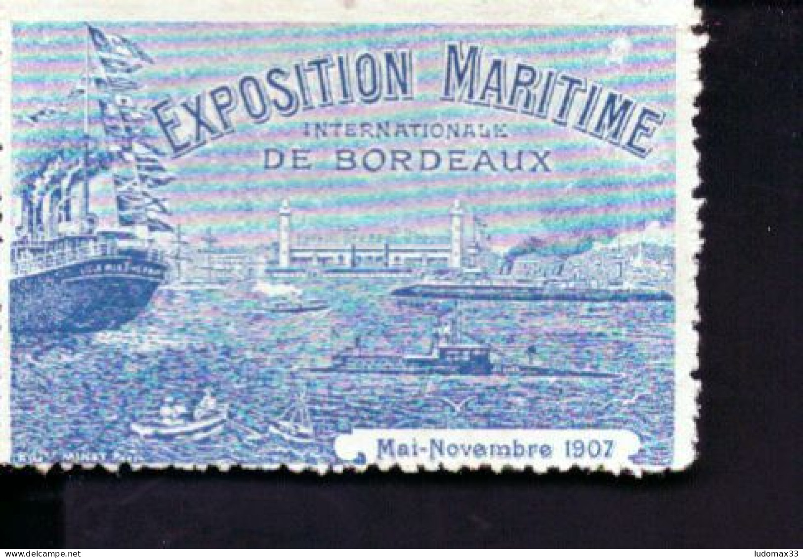 Vignette Exposition Maritime De Bordeaux - Expositions Philatéliques