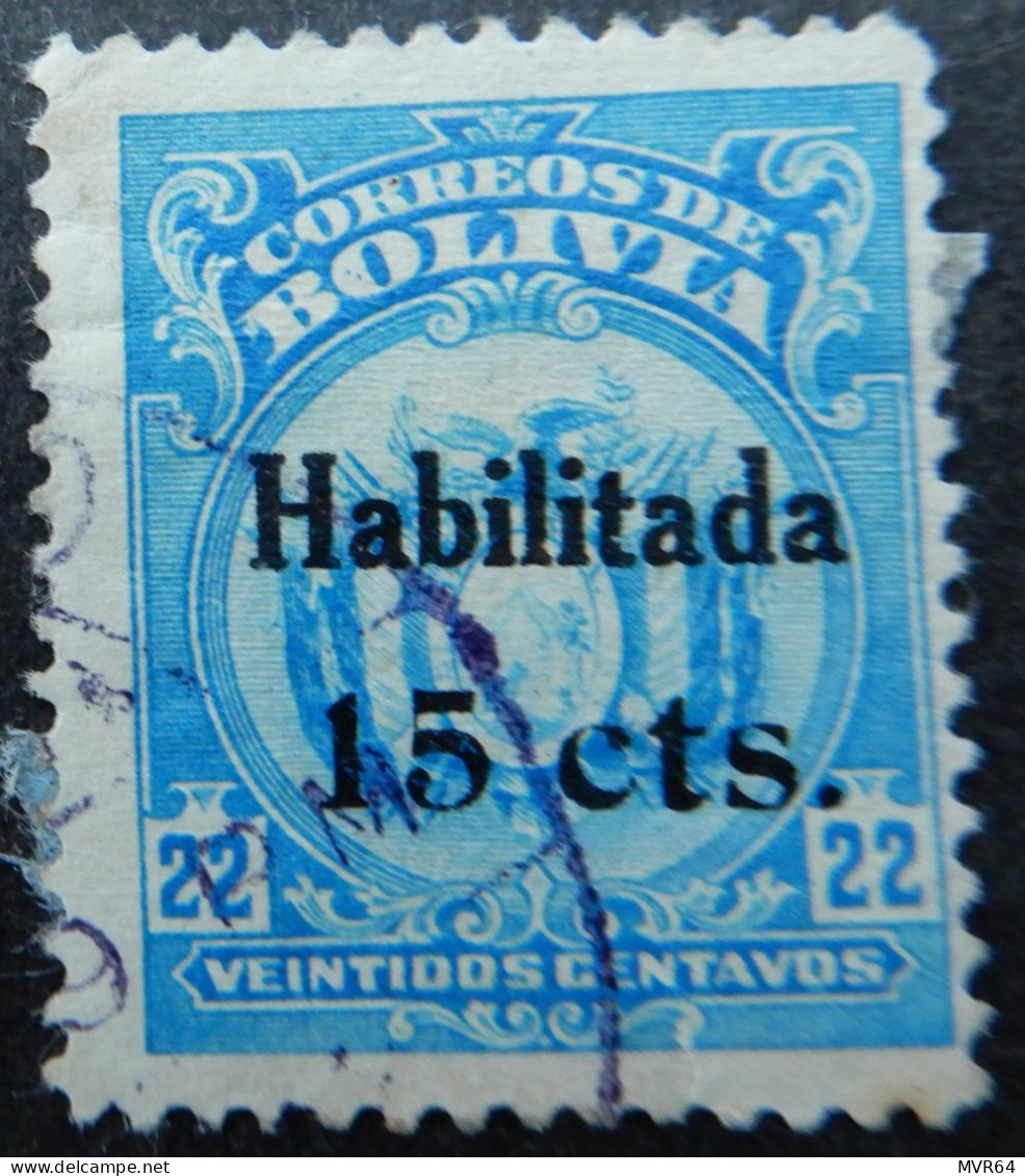 Bolivië Bolivia 1923 1924 (1b) Coat Of Arms Surcharged - Bolivia