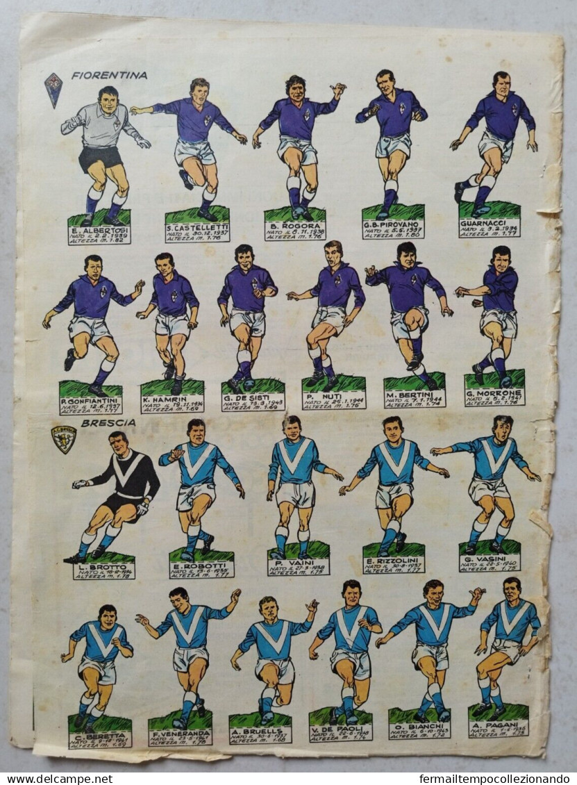 Bp5 Giornale Corriere Dei Piccoli Figurine Calcio Calciatori Fiorentina Brescia - Magazines & Catalogs