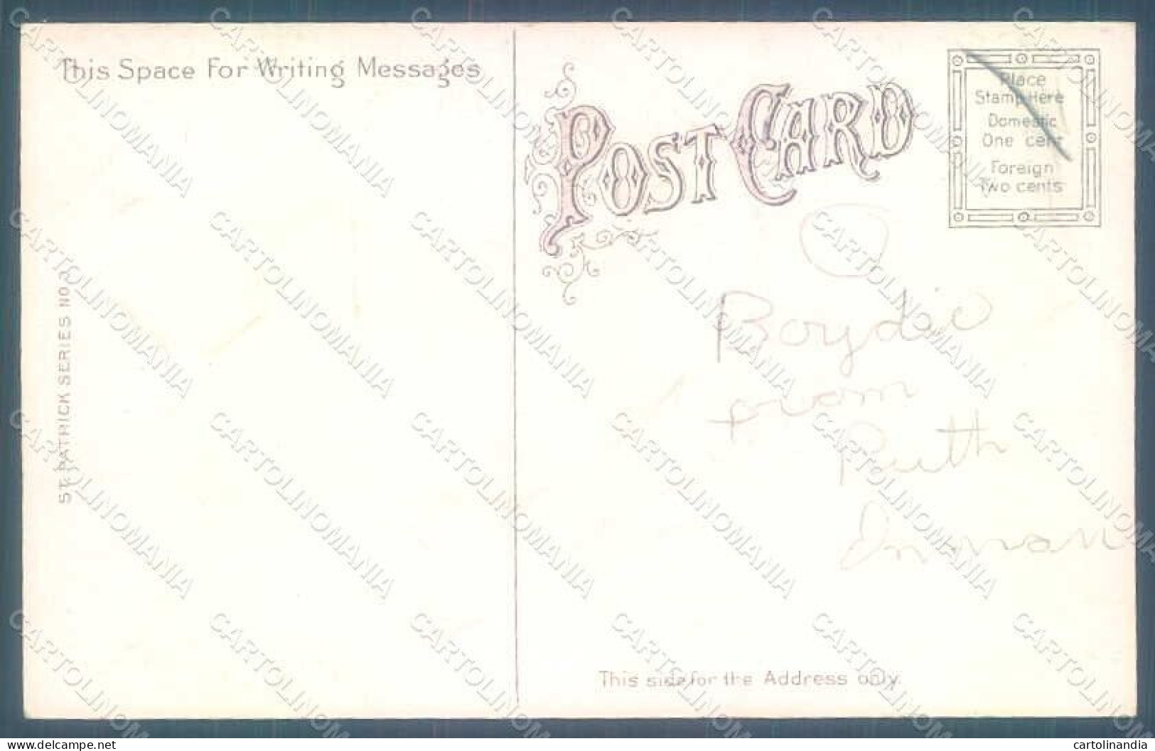 Greetings Lady St. Patrick S Day Serie 3 Relief Postcard HR0134 - Unclassified