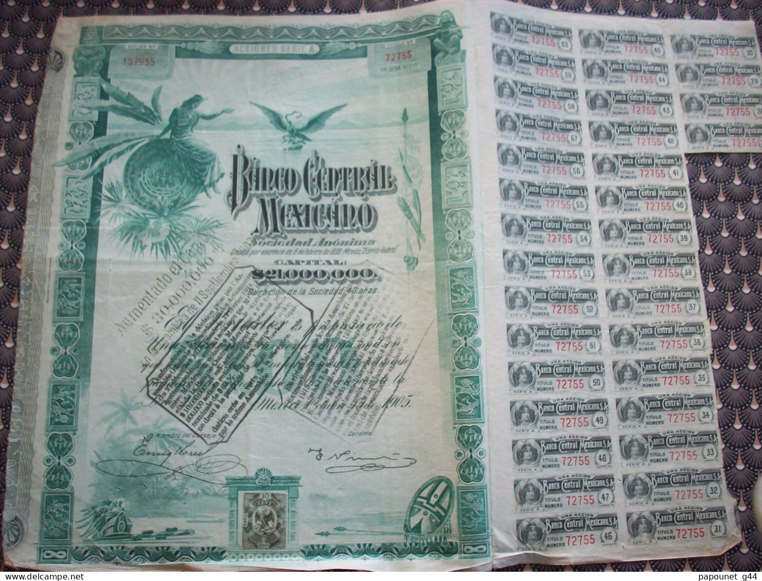 Action 1905 ( Banco Cantral Mexicano ) - Bank & Versicherung