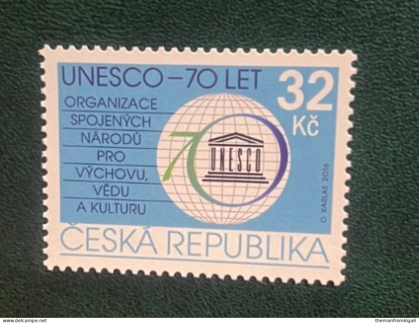 Czech Republic 2016 - The 70th Anniversary Of The UNESCO. - Otros & Sin Clasificación