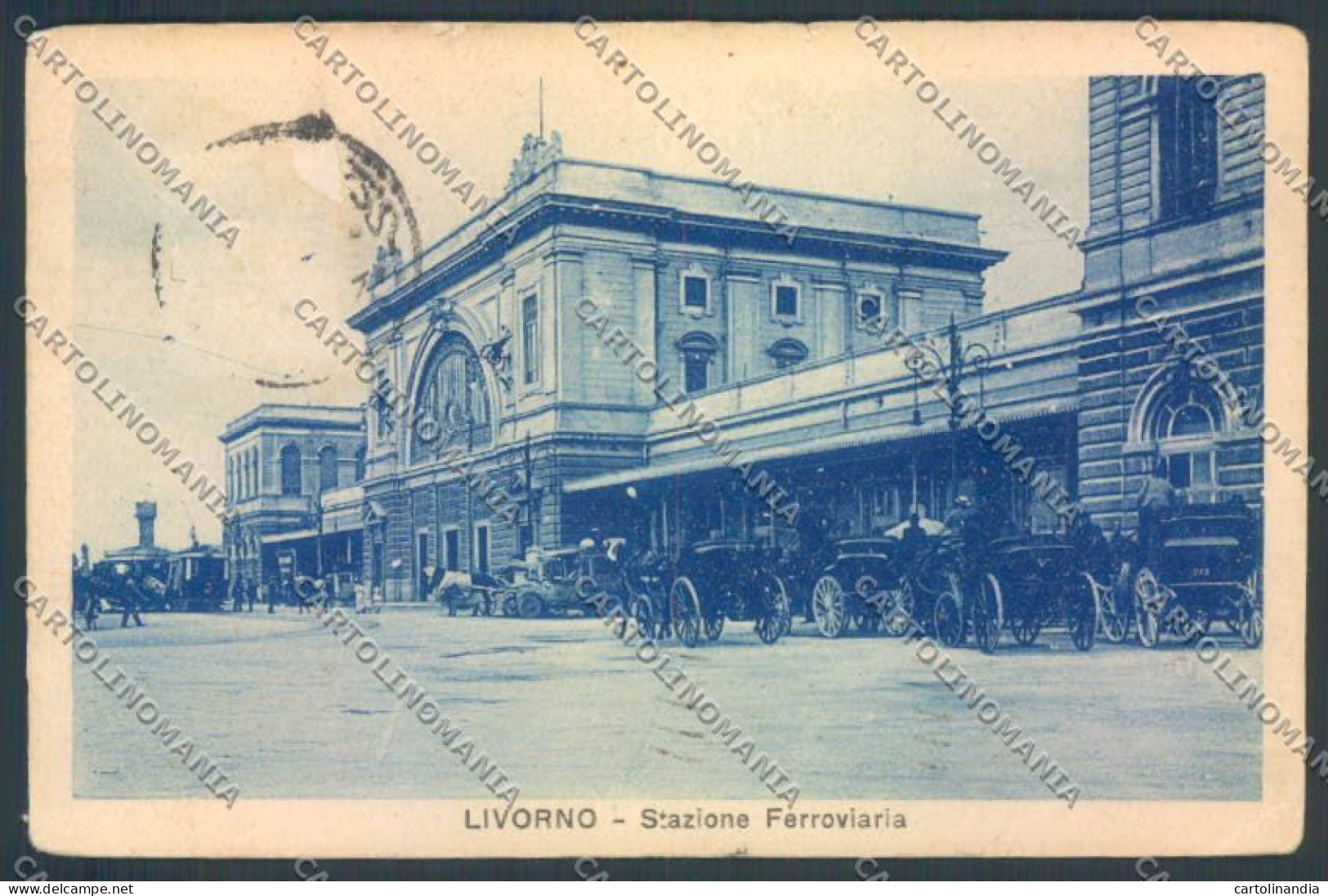 Livorno Città Stazione PIEGHINE Cartolina ZG1357 - Livorno