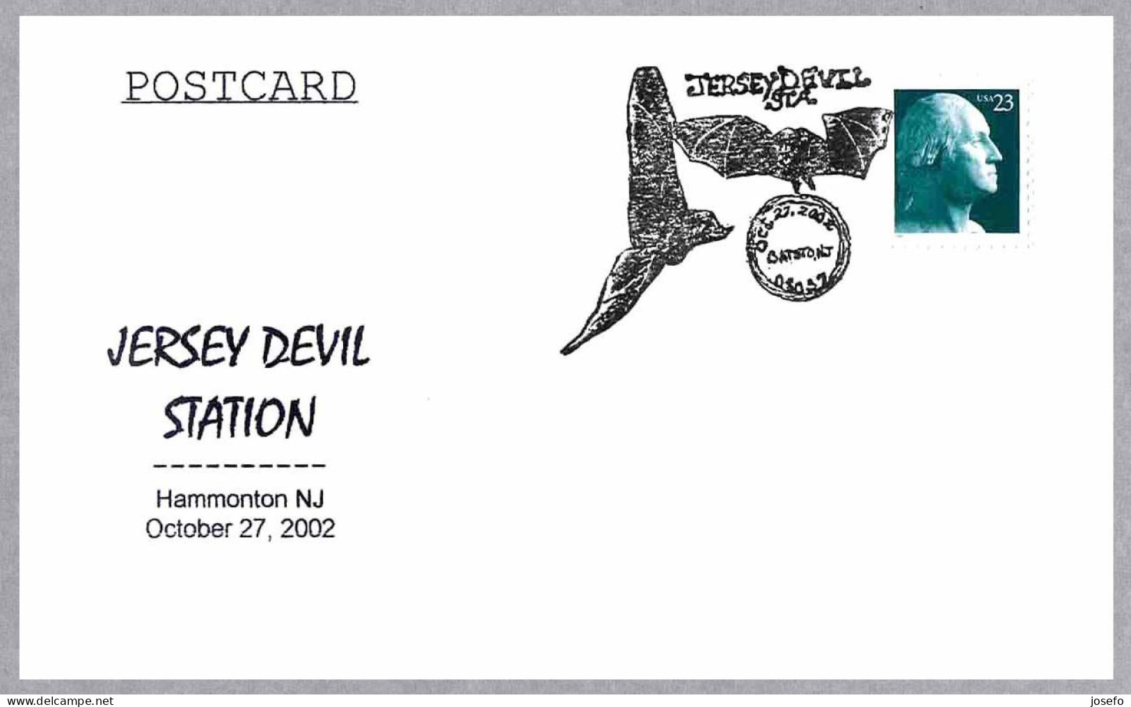 JERSEY DEVIL - MURCIELAGO - BAT. Hammonton NJ 2002 - Fledermäuse