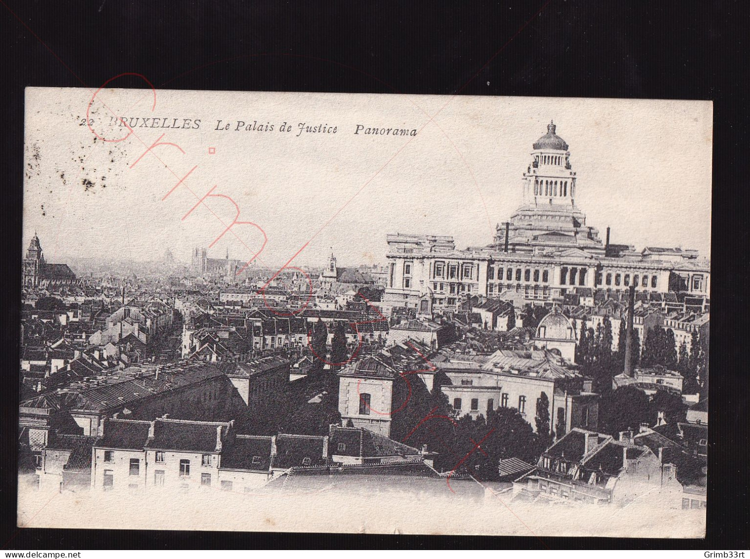 Bruxelles - Le Palais De Justice - Panorama - Postkaart - Mehransichten, Panoramakarten