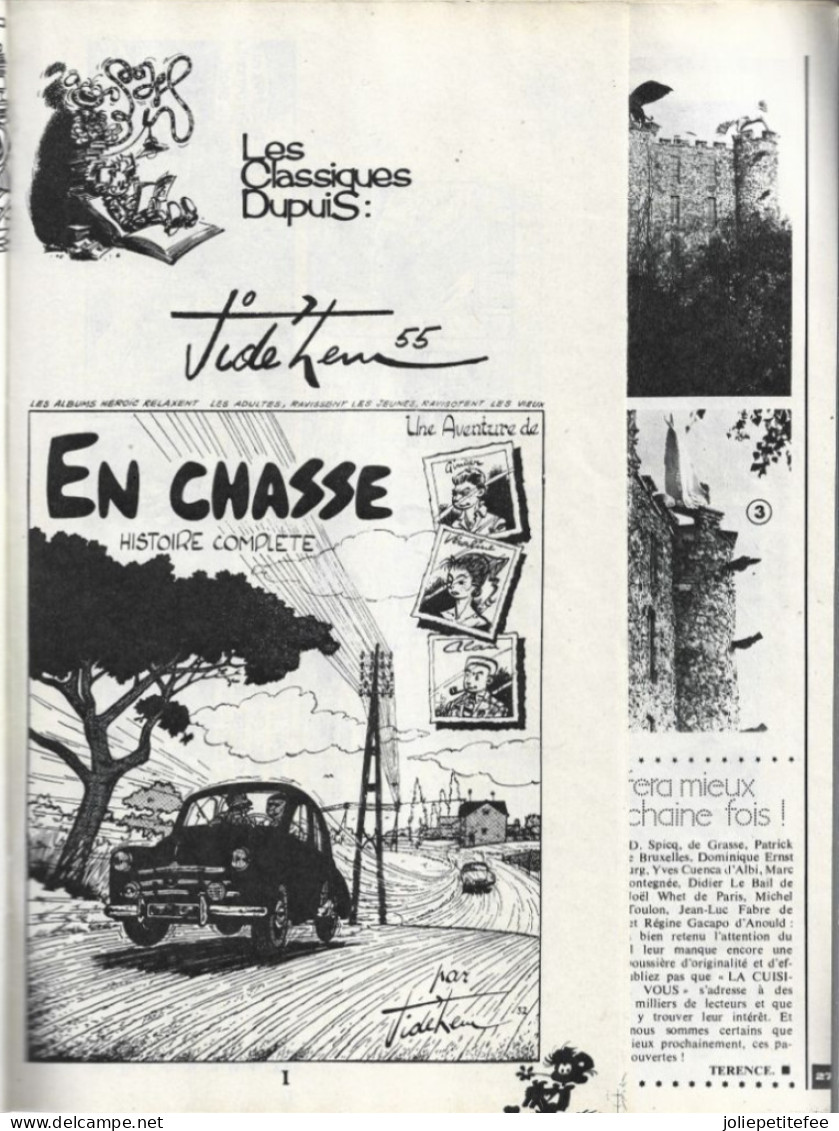 Les Classiques Dupuis.  EN CHASSE.  JIDEHEM.  N°2013   11/11/1976. - Spirou Magazine