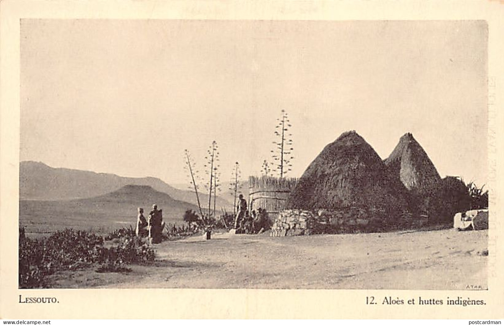 Lesotho - Aloe And Native Huts - Publ. Society Of Evangelical Missions - Morija Book Depository  - Lesotho