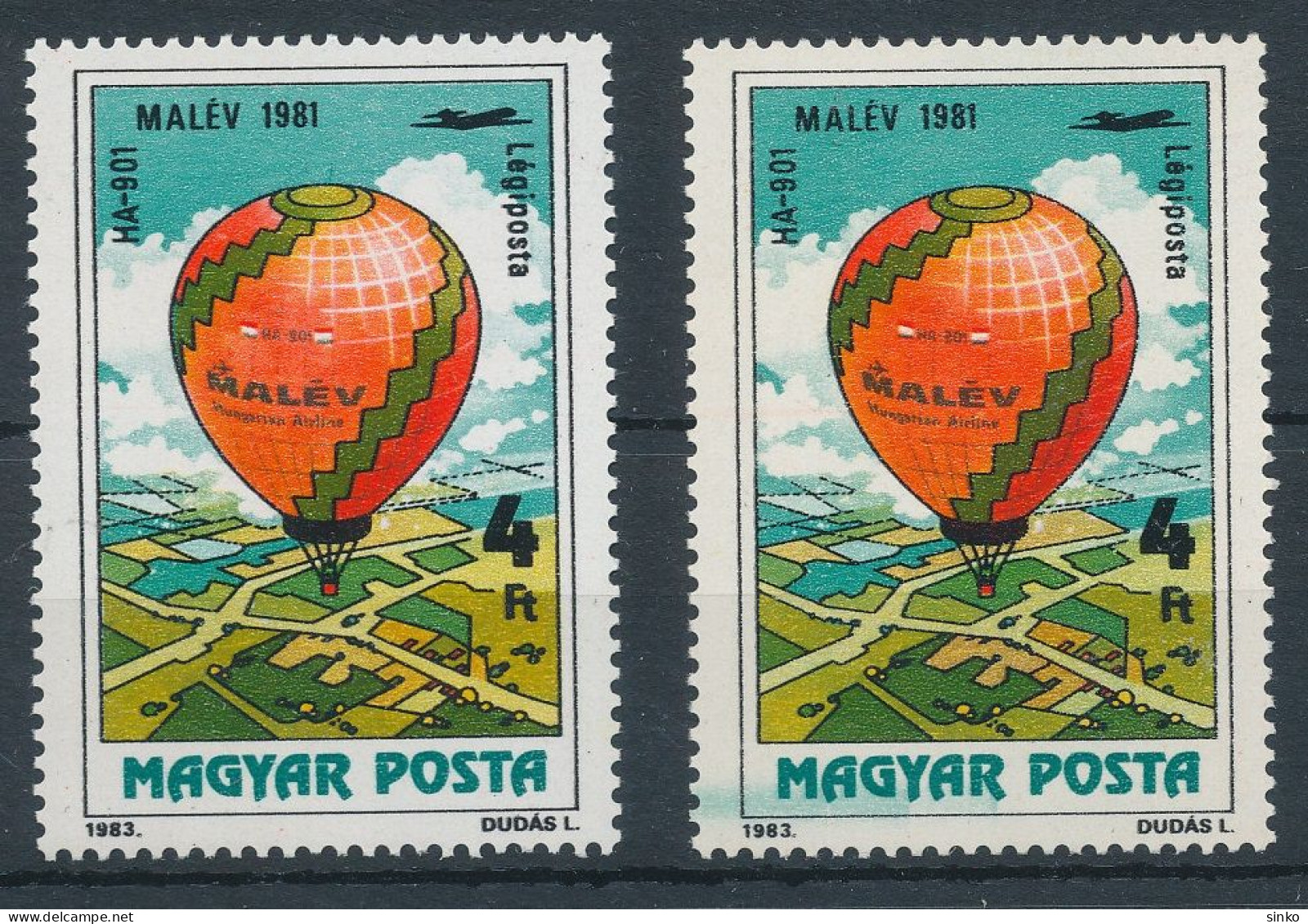 1983. Balloon Flight Is 200 Years Old - L - Misprint - Variedades Y Curiosidades