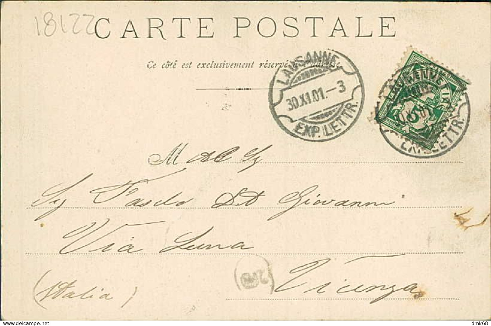 SWITZERLAND - VILLENEUVE - LAC LEMAN / PORT - EDIT J.J. -  MAILED 1901 (18122) - Villeneuve