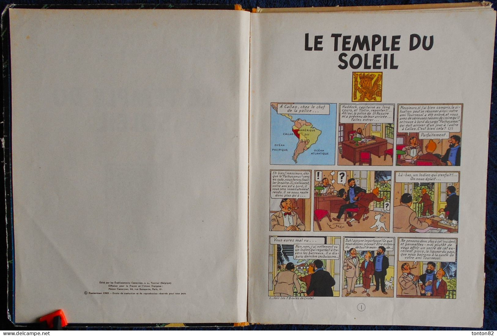 Hergé - Tintin - Le Temple Du Soleil - Casterman - ( 1957 - 14B22 Bis ) . - Tintin