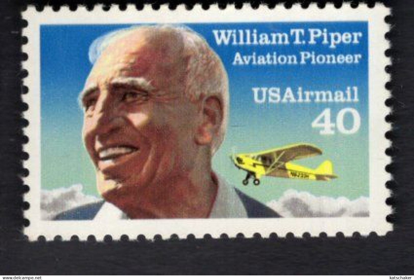 200331369 1990 (XX) SCOTT C129 POSTFRIS MINT NEVER HINGED  - WILLIAM T. PIPER AIRCRAFT MANUFACTURER - 3b. 1961-... Nuevos