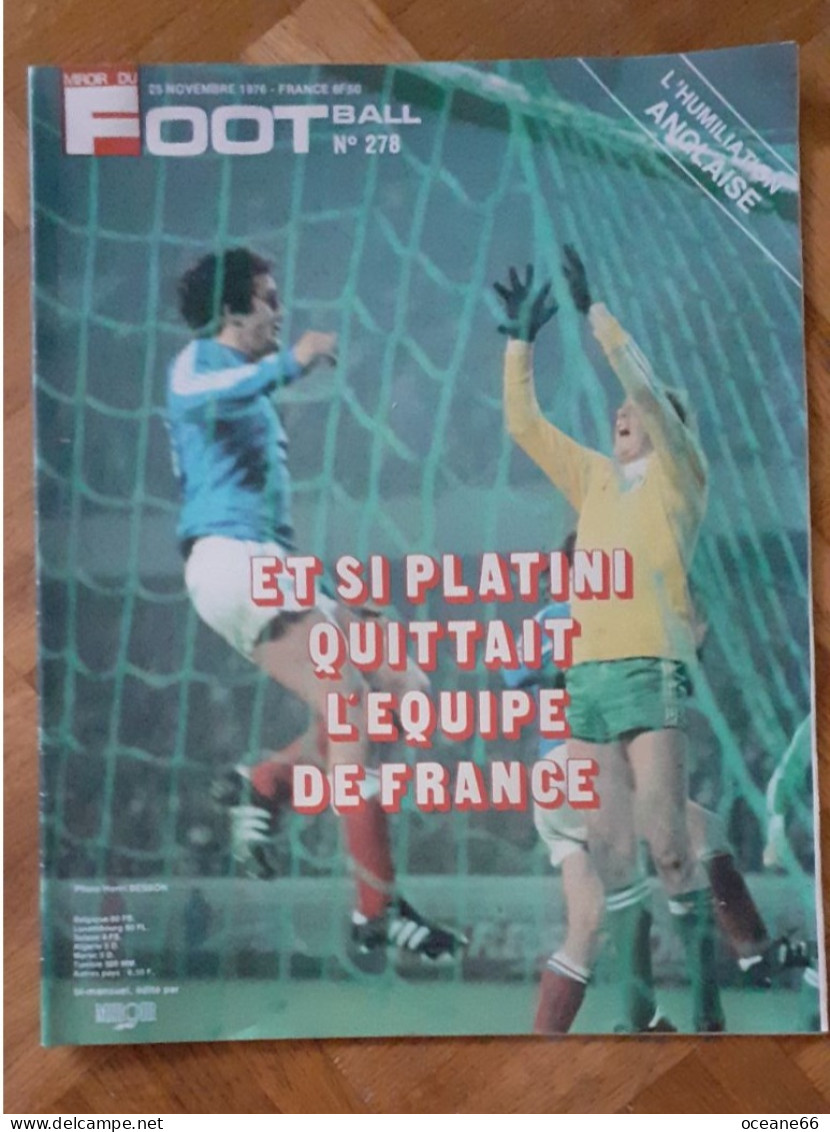 Miroir Du Football 278 1976 Et Si Platini Quittait L'équipe De France - Sport