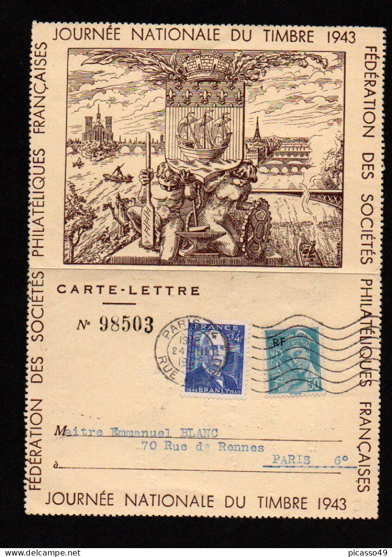 Entier Postal Mémorial De Montfaucon N° 9 Oblitéré Montfaucon D'argonne Du 1 Aout 1937 - Enteros Administrativos