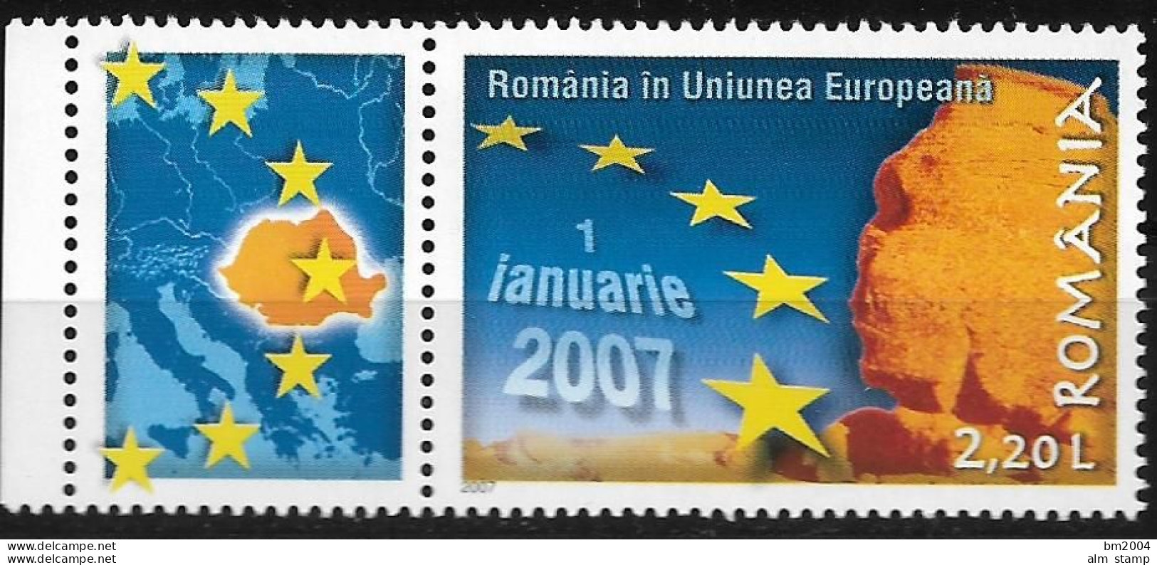 2007 Rumänien  Romania   Mi. 6157 **MNH  Beitritt Rumäniens Zur Europäischen Union. - Europäischer Gedanke