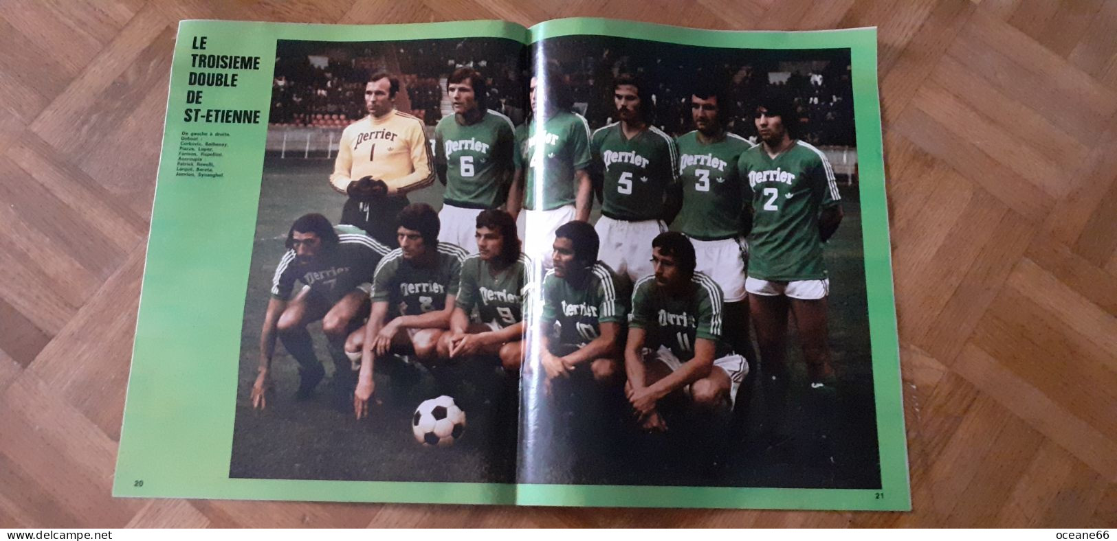 Miroir Du Football 218 3e Double De ASSE Poster St Etienne 1974 La Fin Du Règne Brésilien - Sport