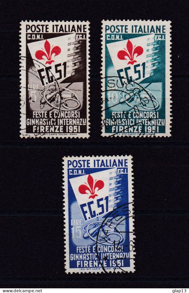 ITALIE 1951 TIMBRE N°599/01 OBLITERE GYMNASTIQUE - 1946-60: Usati