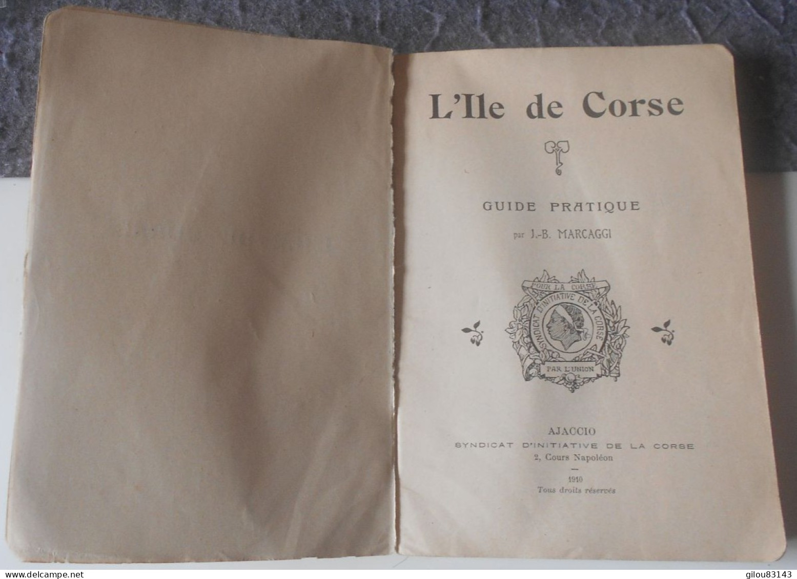 L Ile De Corse, Guide Du Touriste, Syndicat D Initiative Ajaccio, 1910, 257 Pages - Provence - Alpes-du-Sud