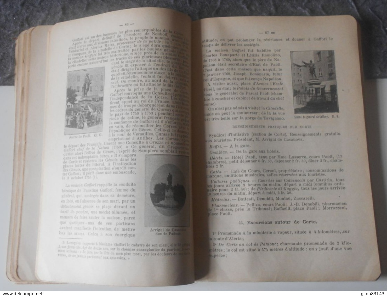 L Ile de Corse, Guide du touriste, syndicat d initiative Ajaccio, 1910, 257 pages