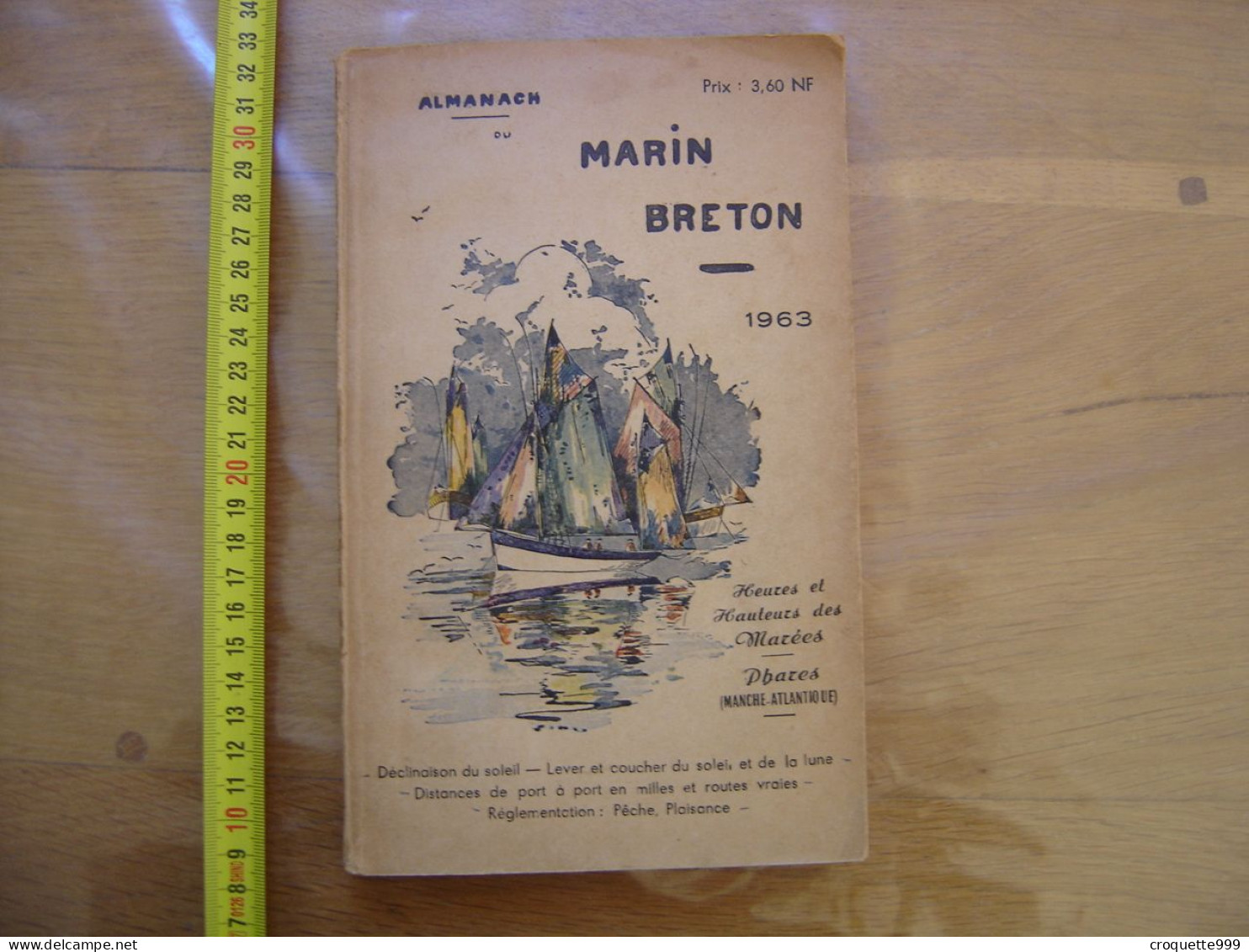 1963 Almanach Du MARIN BRETON Marees Phares Soleil Lune Peche Plaisance - Bretagne