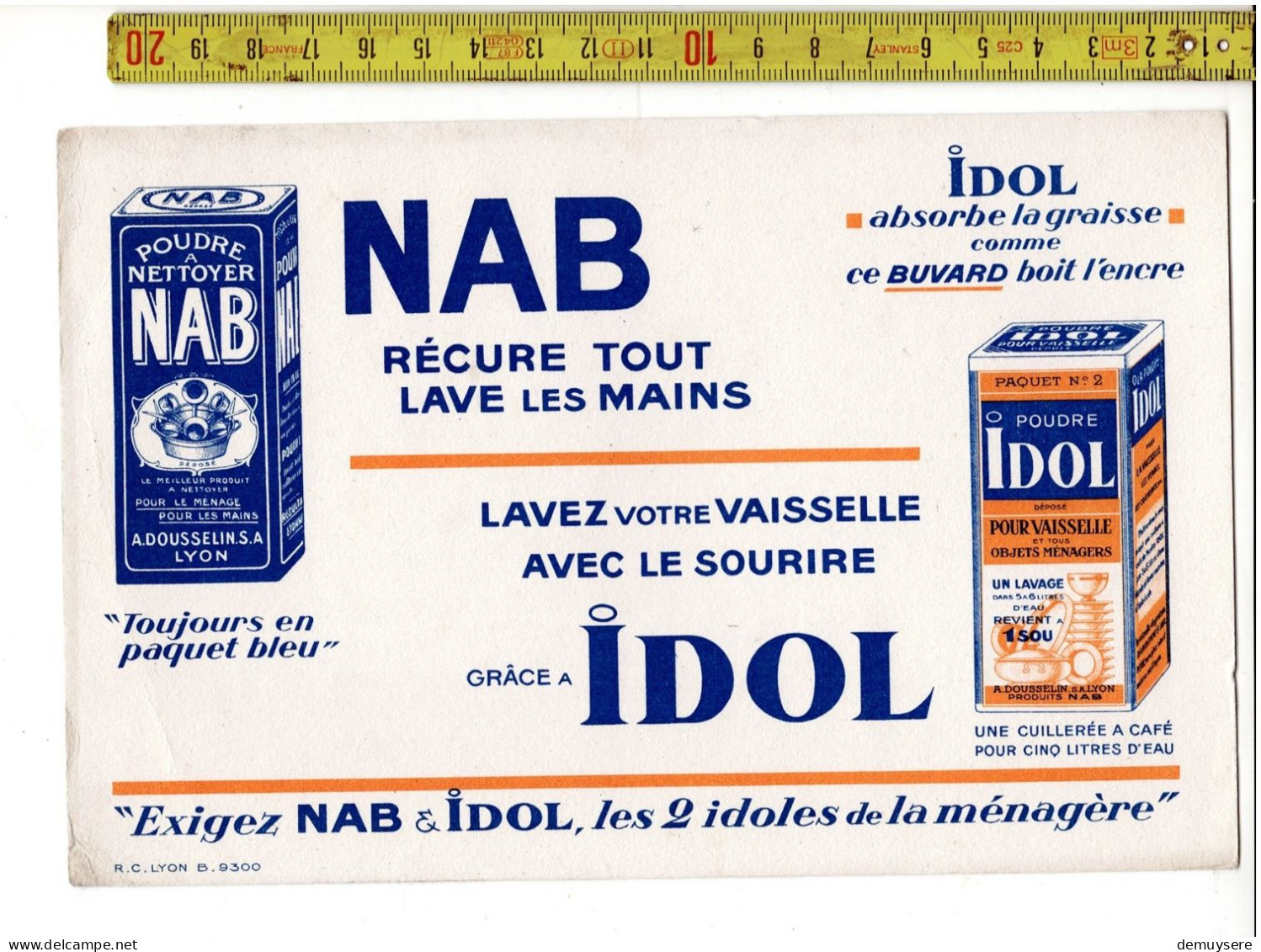 SOLDE 2001 - NAB POUDRE A NETTOYER - IDOL POUR VAISSELLE - Advertising