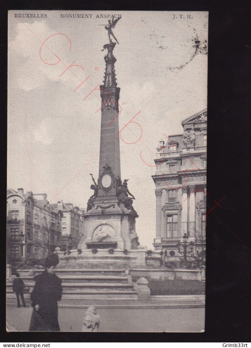 Bruxelles - Monument Anspach - Postkaart - Monumenti, Edifici