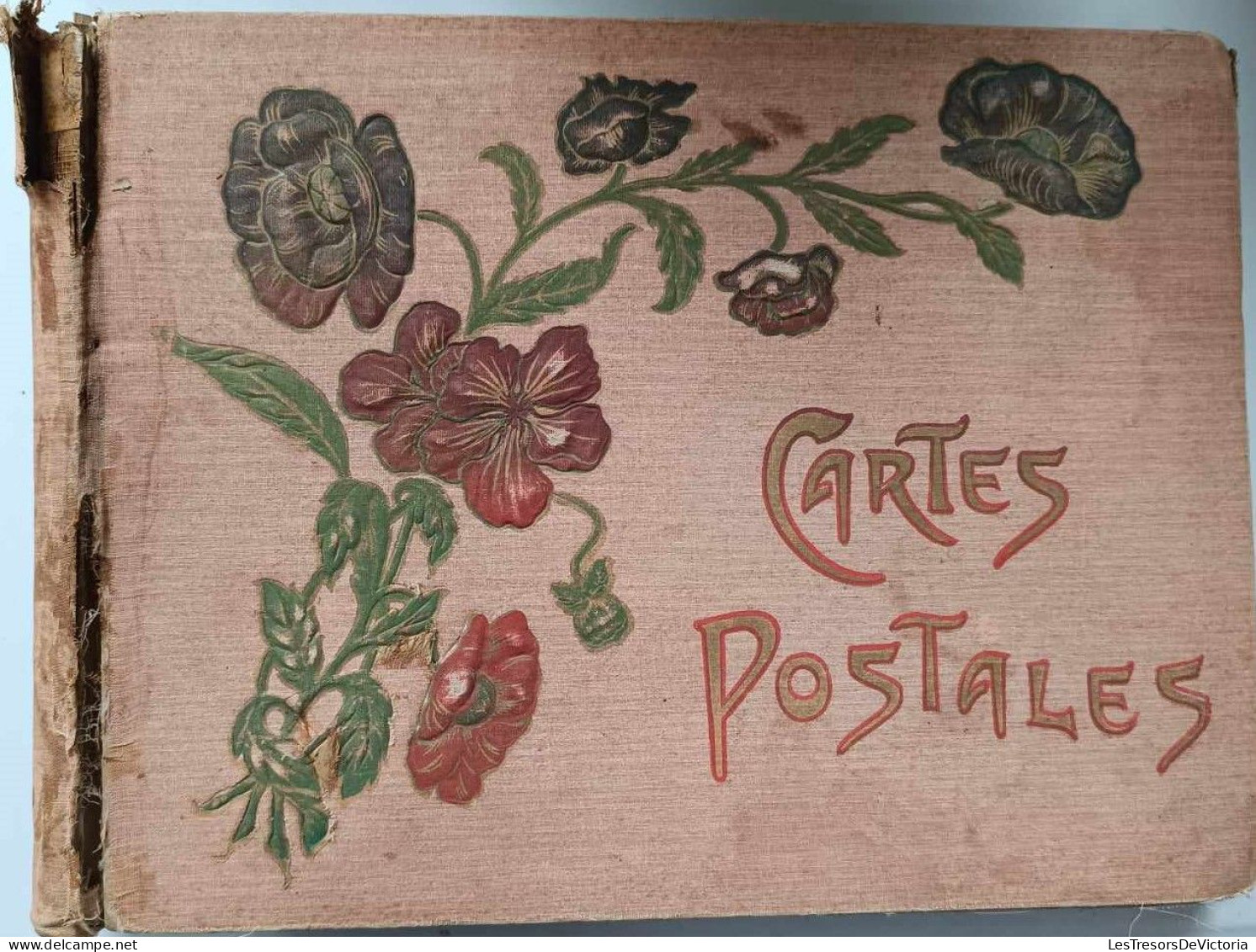 Album Pour Cartes Postales - Couverture Tissus Décorée De Fleurs - Dim:39/28/3cm - Álbumes, Forros Y Hojas