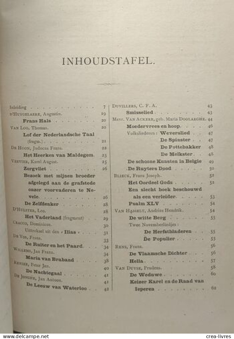 Onze Dichters Eene Halve Eeuw Vlaamsche Poezie 1830-1880 : Naar Tijdsorde Gerangschikt Met Biographische & Bibliographis - Other & Unclassified