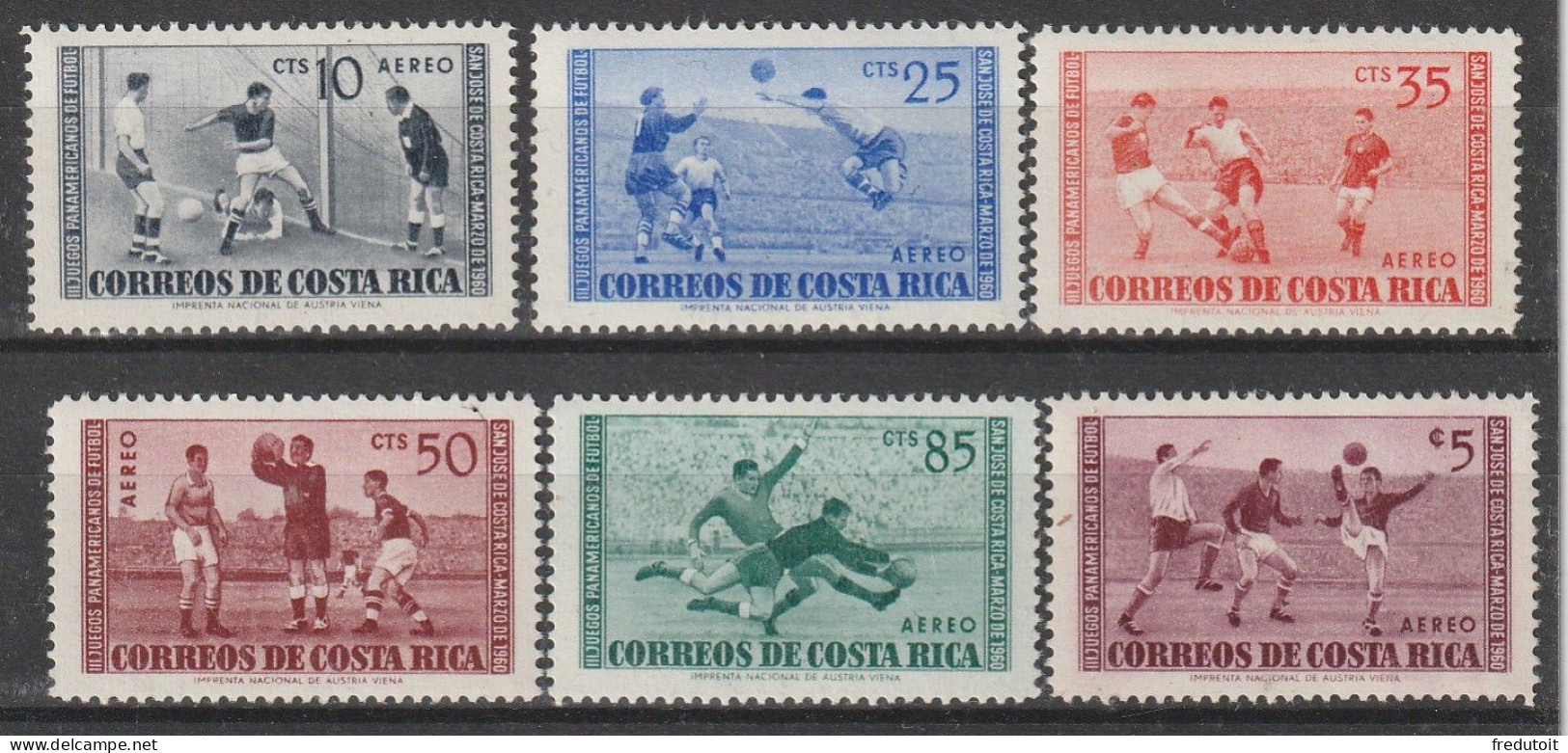 COSTA RICA - Poste Aérienne N°283/8 ** (1960) Football - Costa Rica