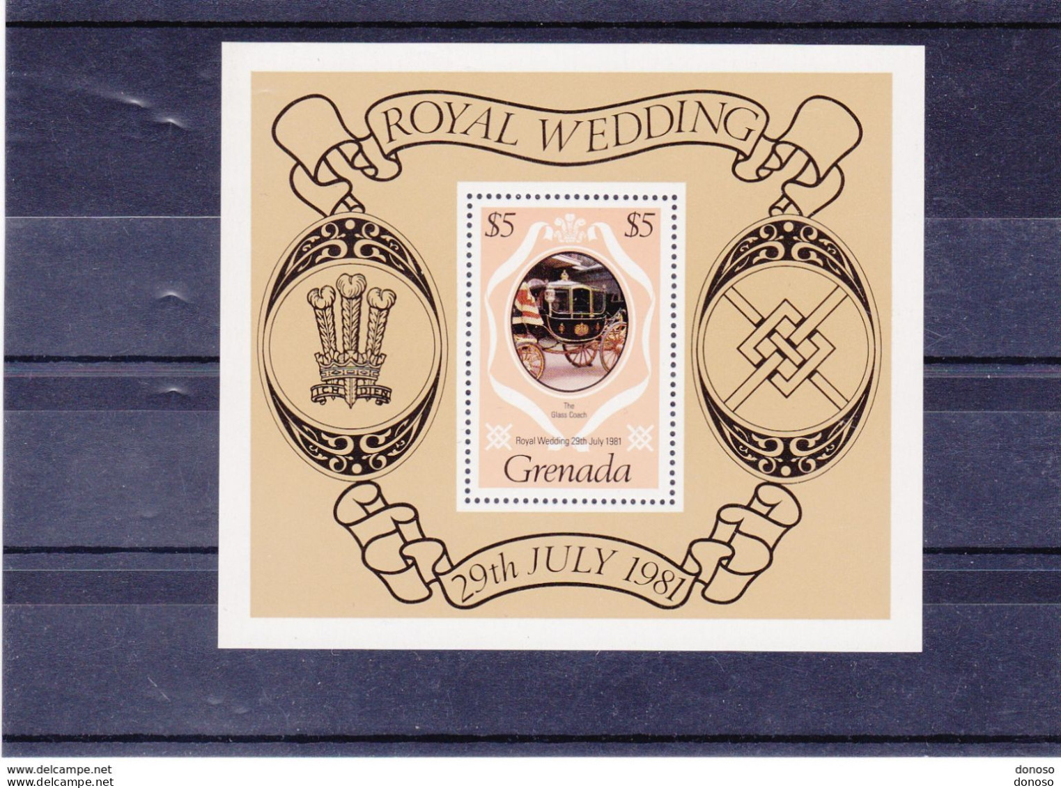 GRENADE 1981 MARIAGE ROYAL, CAROSSE  Yvert BF 93 NEUF** MNH Cote : 6 Euros - Grenade (1974-...)