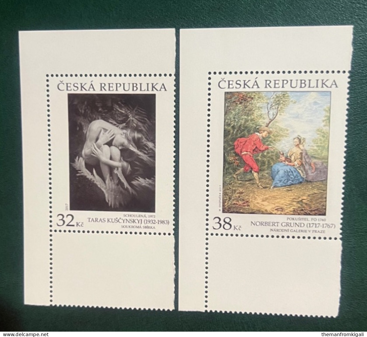 Czech Republic 2017 - Works Of Art On Stamps - Paintings. - Autres & Non Classés