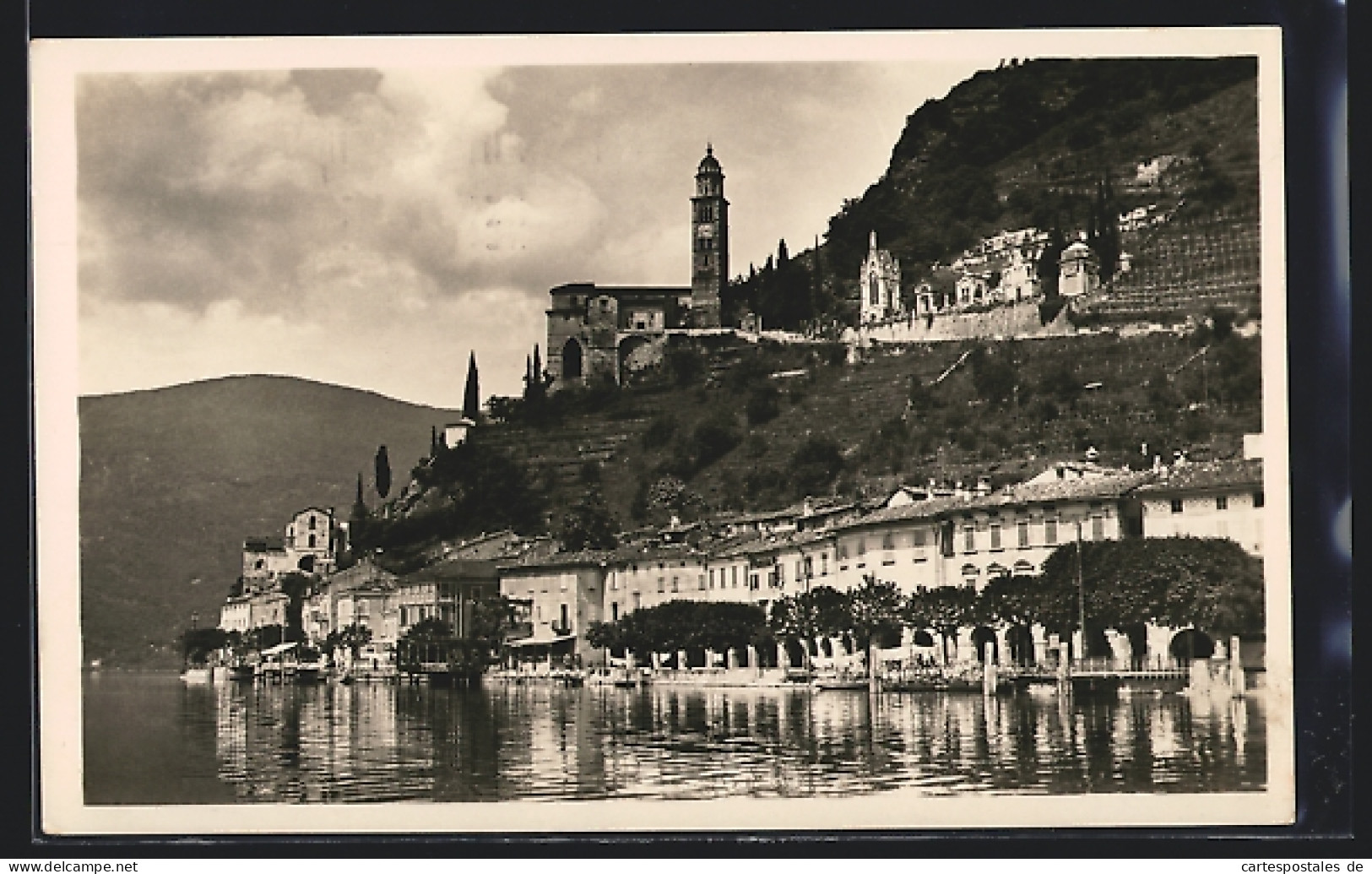 AK Morcote, Lago Di Lugano, Partie Am Hafen  - Morcote