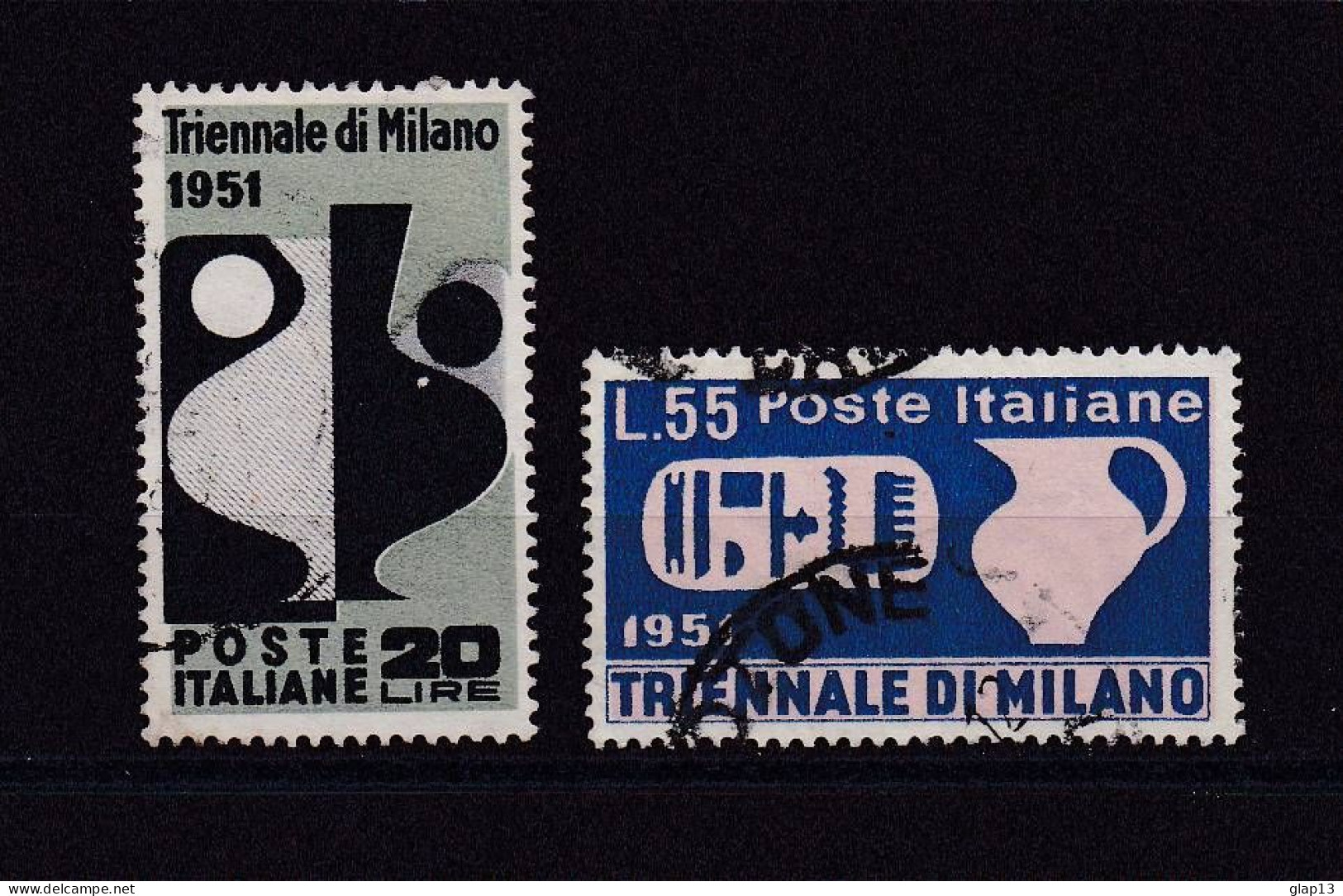 ITALIE 1951 TIMBRE N°605/06 OBLITERE TRIENNALE DE MILAN - 1946-60: Oblitérés