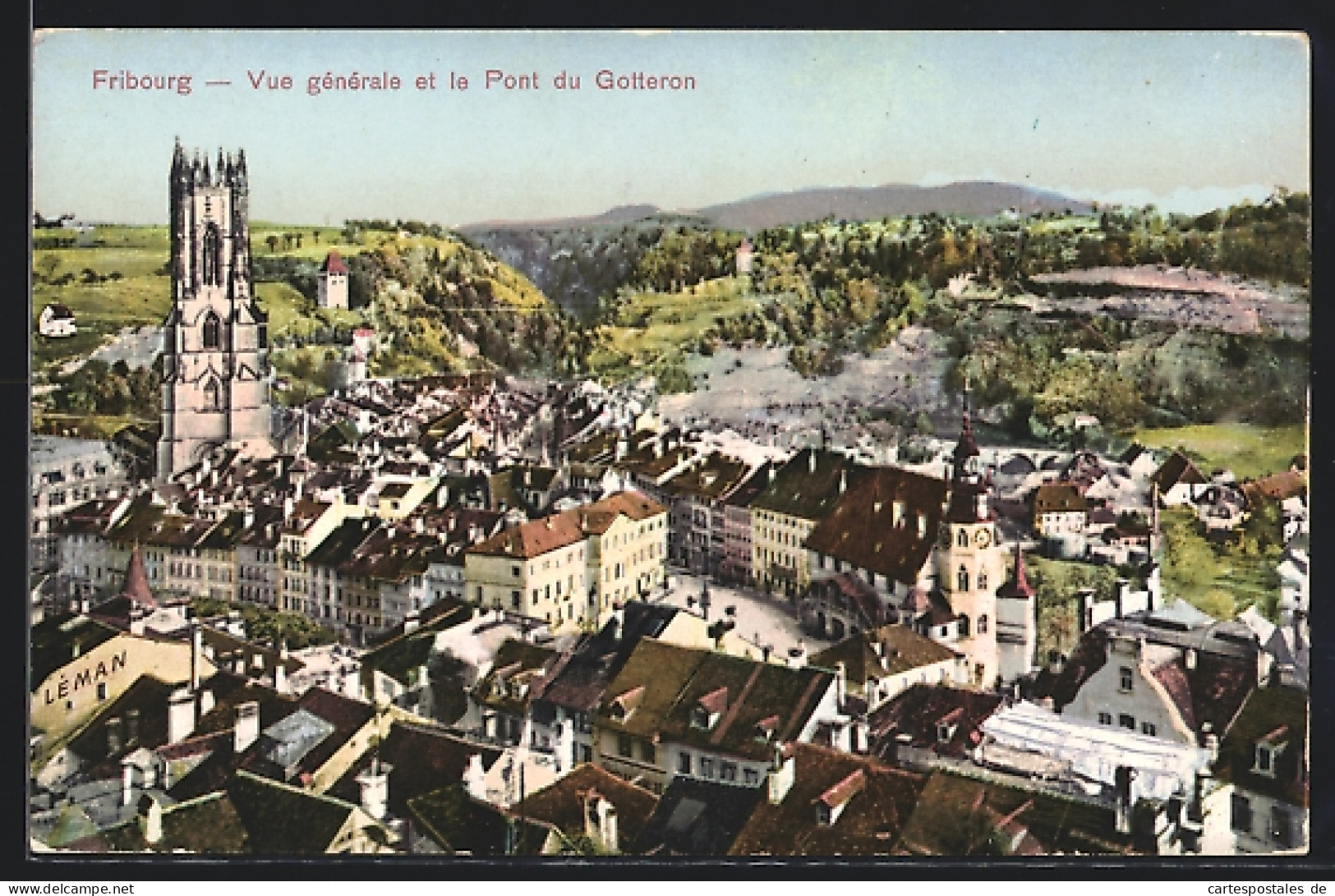 AK Fribourg, Vue Générale Et Le Pont Du Gotteron  - Fribourg