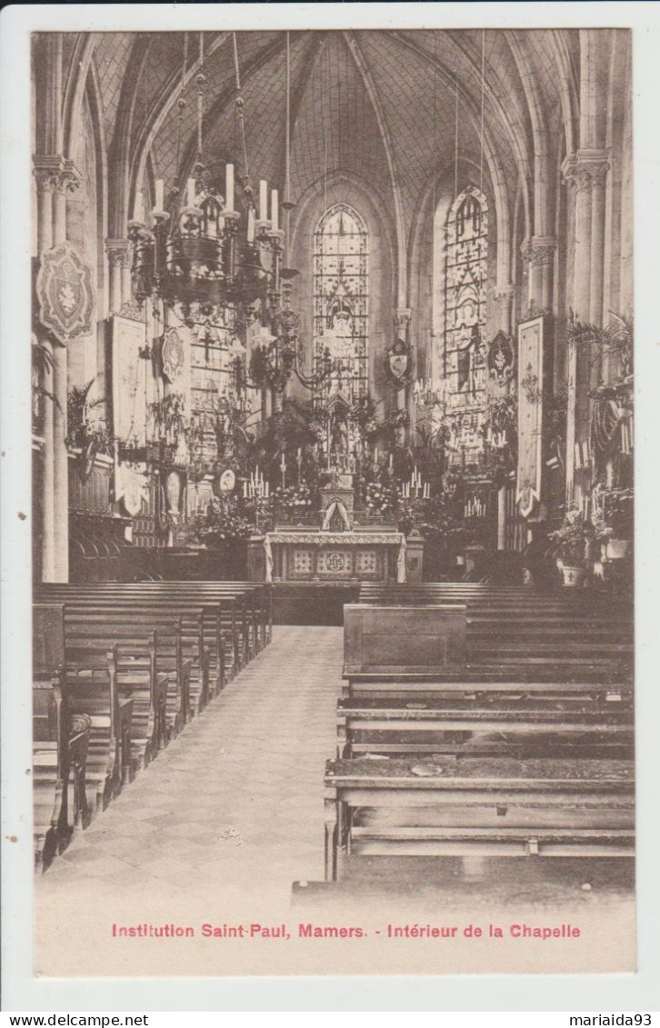 MAMERS - SARTHE - INSTITUTION SAINT PAUL - INTERIEUR DE LA CHAPELLE - Mamers