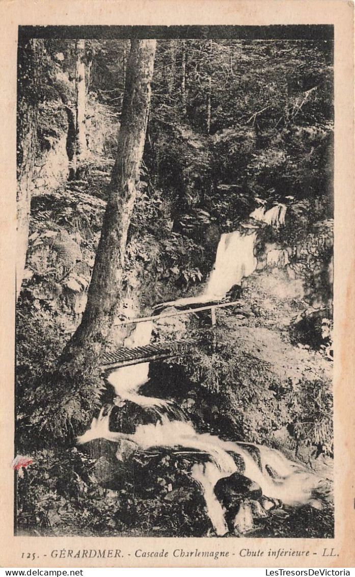 FRANCE - Gérardmer - Cascade Charlemagne - Chute Inférieure - L L - Pont En Bois - Carte Postale Ancienne - Gerardmer