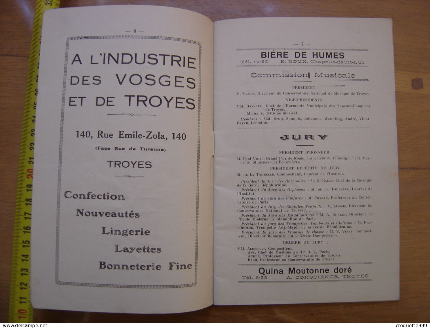 1926 PROGRAMME OFFICIEL Grand Concours International De Musique Ville De Troyes - Otros & Sin Clasificación