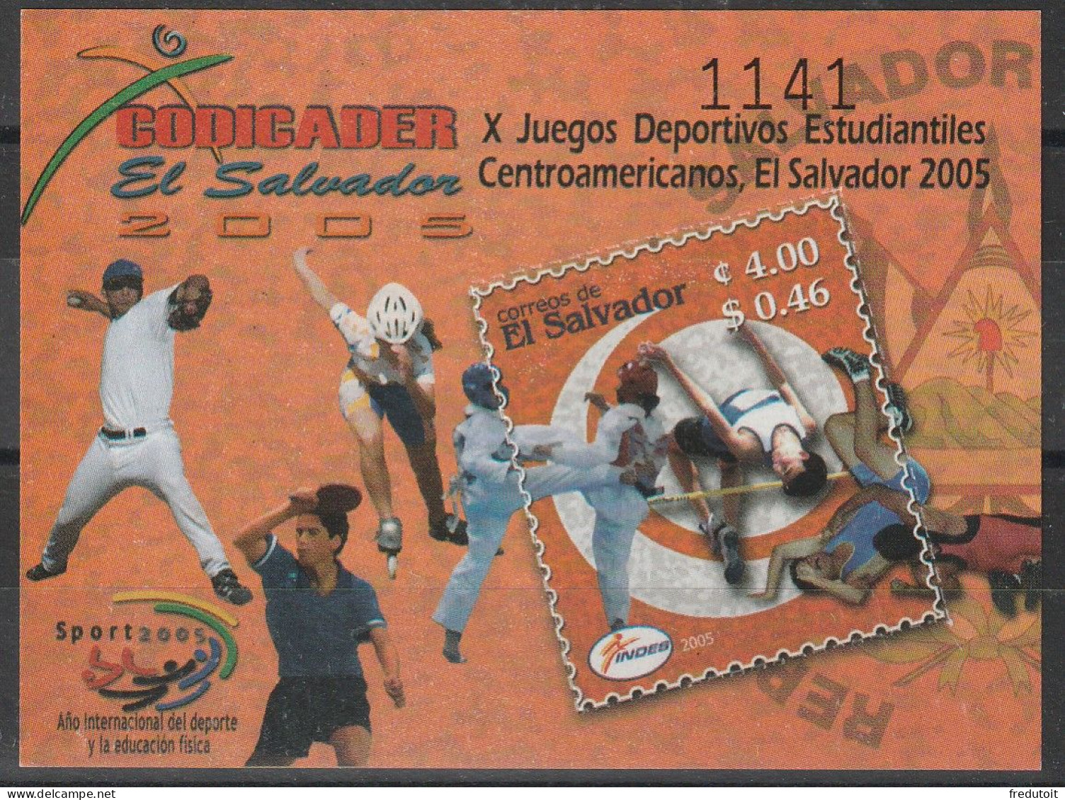 SALVADOR - BLOC N°58 ** (2005) Jeux Sportifs - Salvador