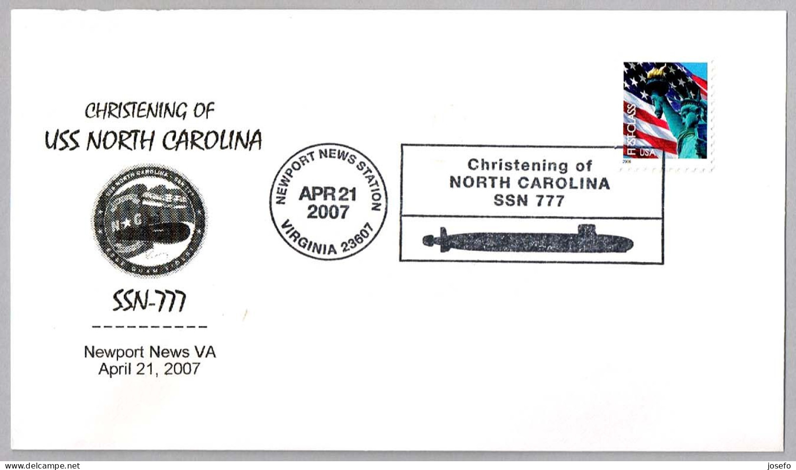 Botadura Del Submarino Nuclear USS NEW NORTH CAROLINA (SSN-777) - Christening. Newport News VA 2007 - Duikboten