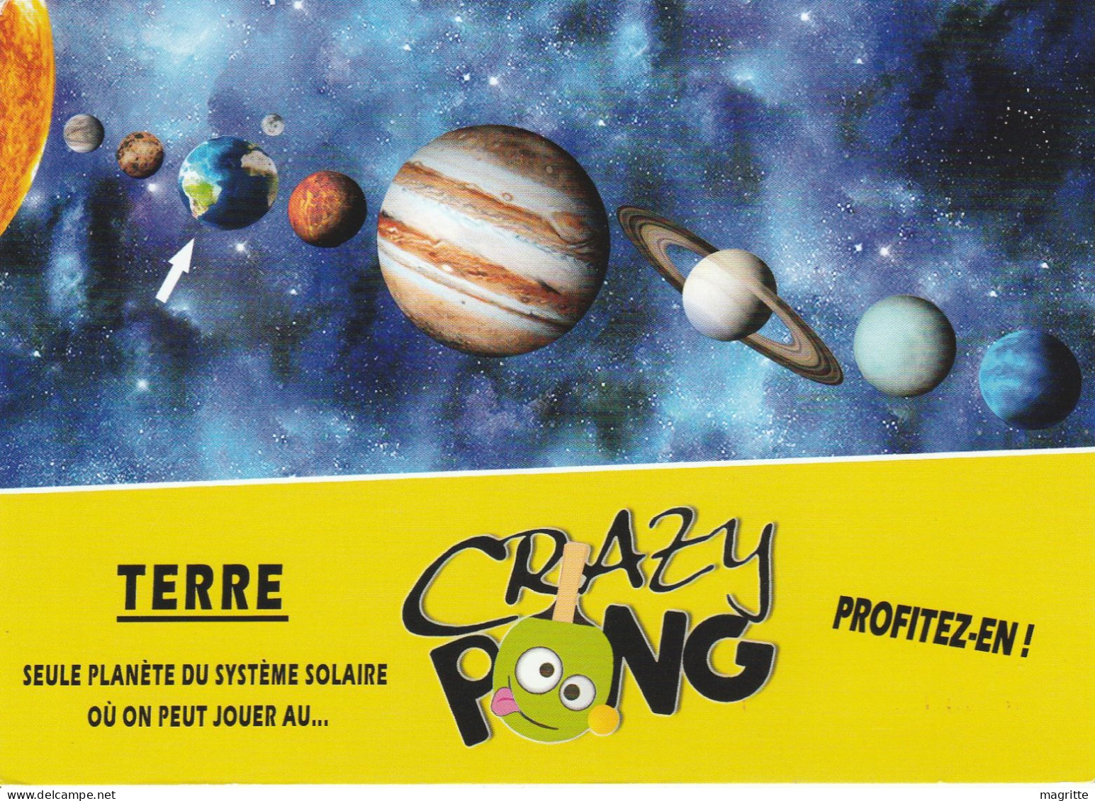 France Carte Promotionnelle Crazy Pong Ping Pong Tennis De Table Pingpong - Table Tennis