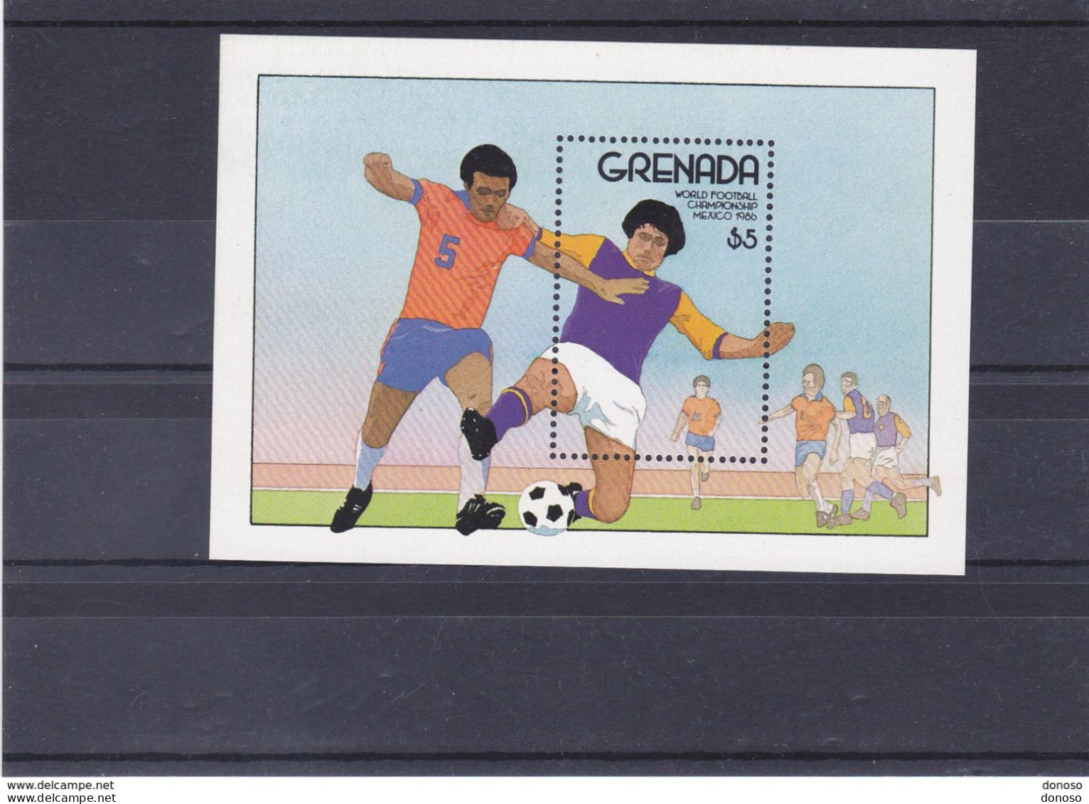 GRENADE 1986 Coupe Du Monde De Football, Mexique Yvert BF 147, Michel Bl 155 NEUF** MNH Cote Yv 8,50 Euros - Grenade (1974-...)