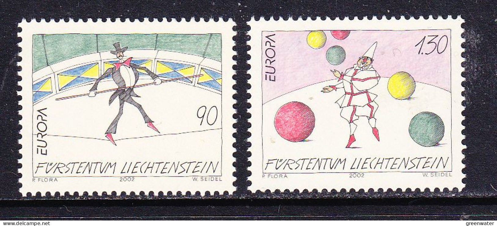 Europa Cept 2002 Liechtenstein 2v ** Mnh (59541B) Rock Bottom - 2002