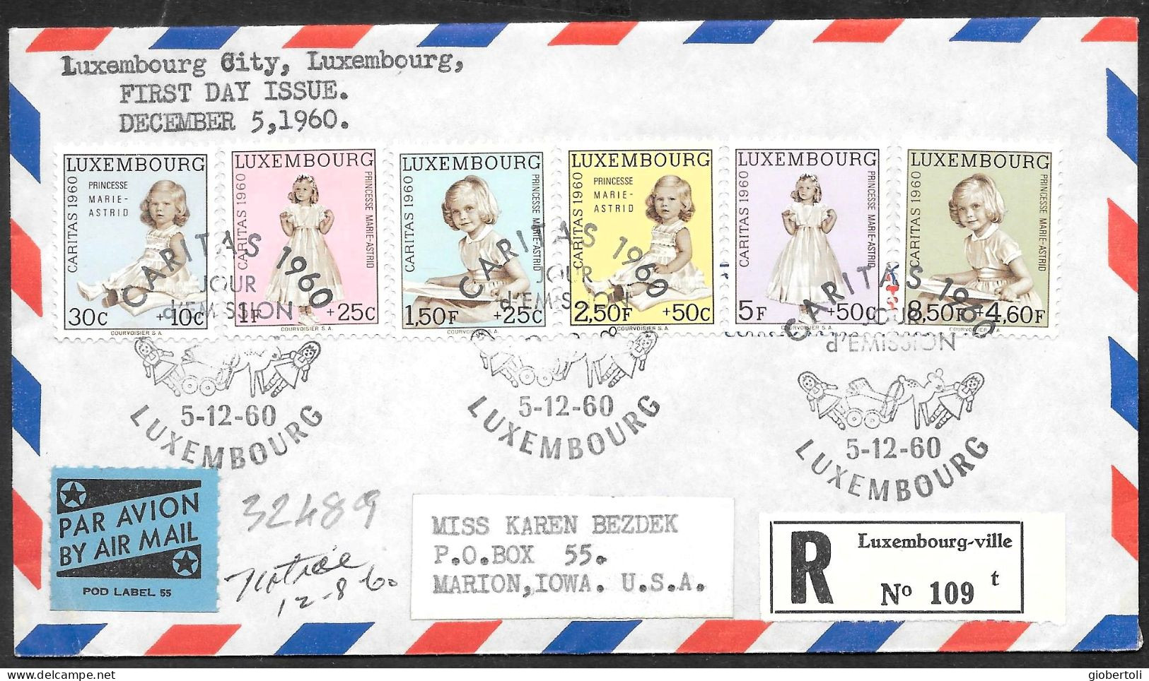 Lussemburgo/Luxembourg: FDC Raccomandata, Registered, Recommandè, Bambina, Little Girl, Fille - Autres & Non Classés