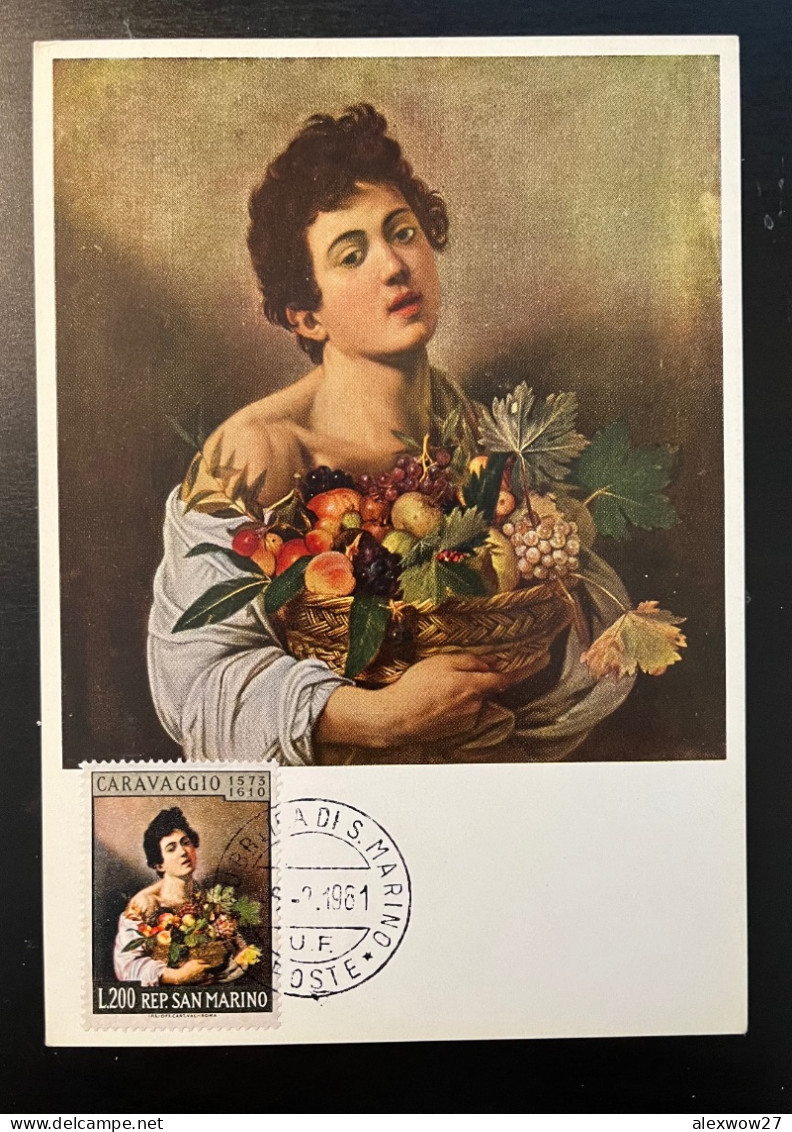 San Marino 1960 Serie CARAVAGGIO  FDC MAXIUMUM - FDC