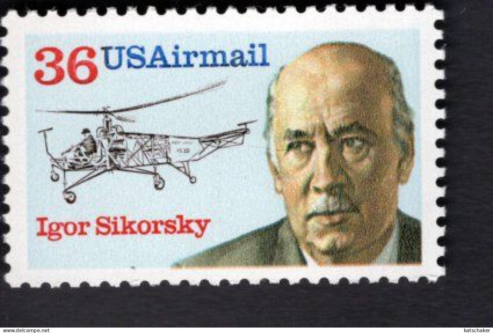 200333643  1988 SCOTT C119 (XX) POSTFRIS MINT NEVER HINGED EINWANDFREI (XX)  IGOR SIKORSKY AND VS300 HELICOPTER - 3b. 1961-... Nuovi