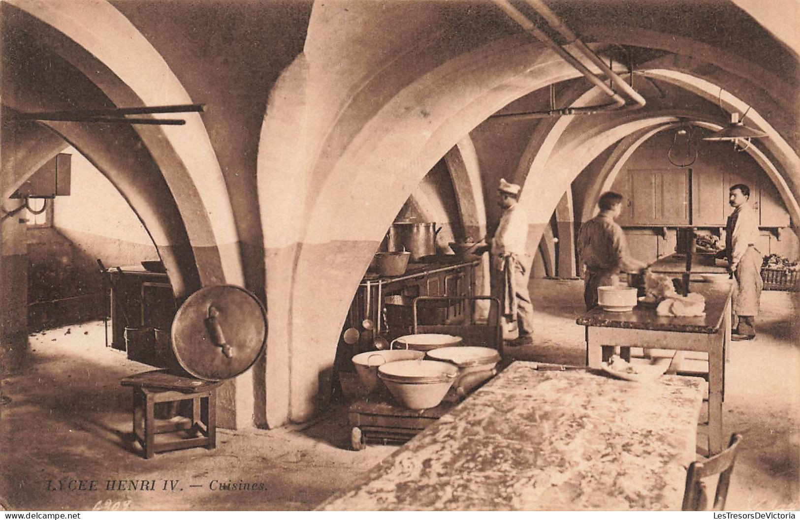 FRANCE - Lycée Henri IV - Cuisine - Animé - Vue D'ensemble - De L'intérieure - Carte Postale Ancienne - Onderwijs, Scholen En Universiteiten