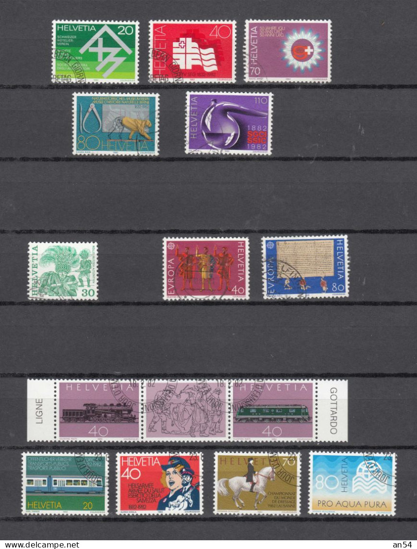 1982    LOT    OBLITERES       CATALOGUE SBK - Used Stamps