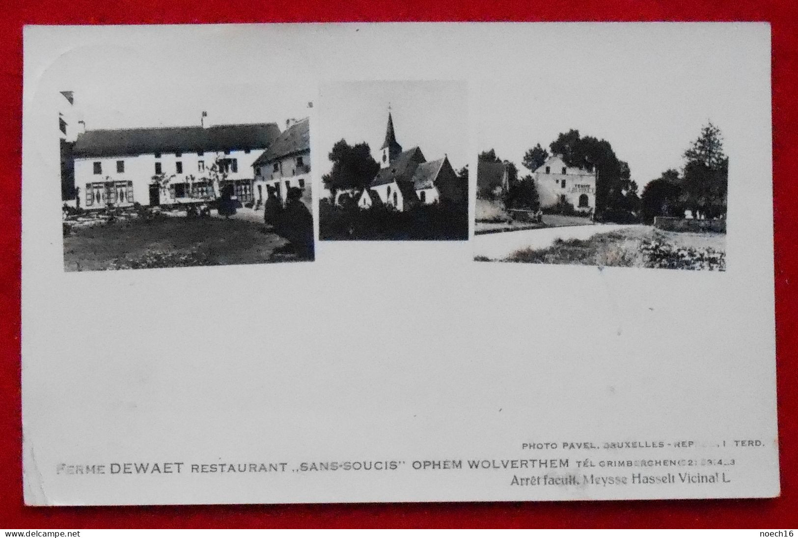 CPA 1912 Ophem-Wolverthem, Meise. Ferme Dewaet Restaurant "Sans-Soucis" - Meise