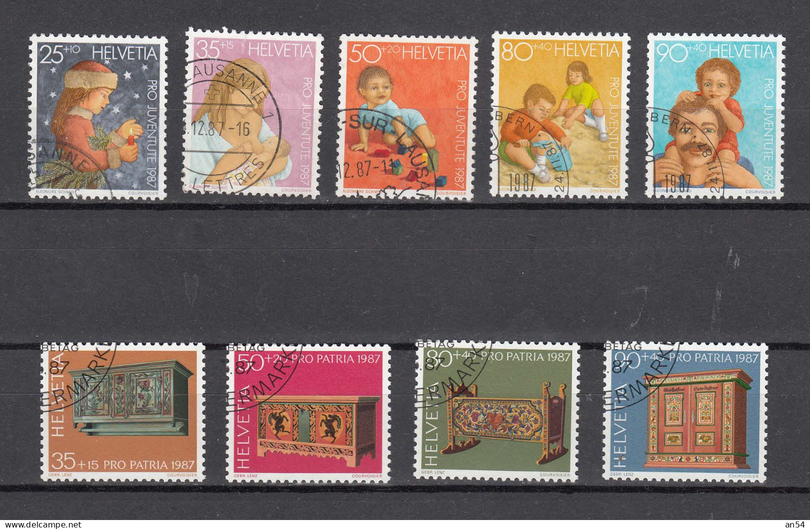 1987    LOT    OBLITERES       CATALOGUE SBK - Used Stamps