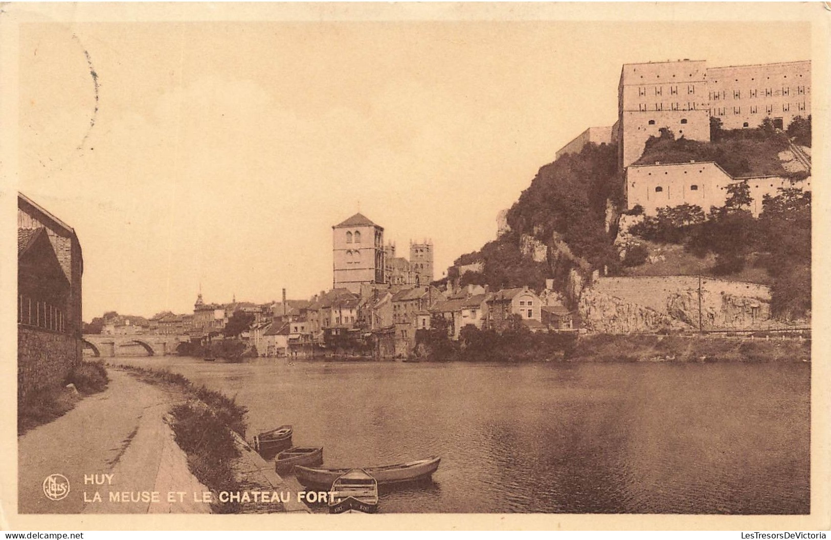 BELGIQUE - Huy - La Meuse Et Le Château Fort  - Carte Postale Ancienne - Huy