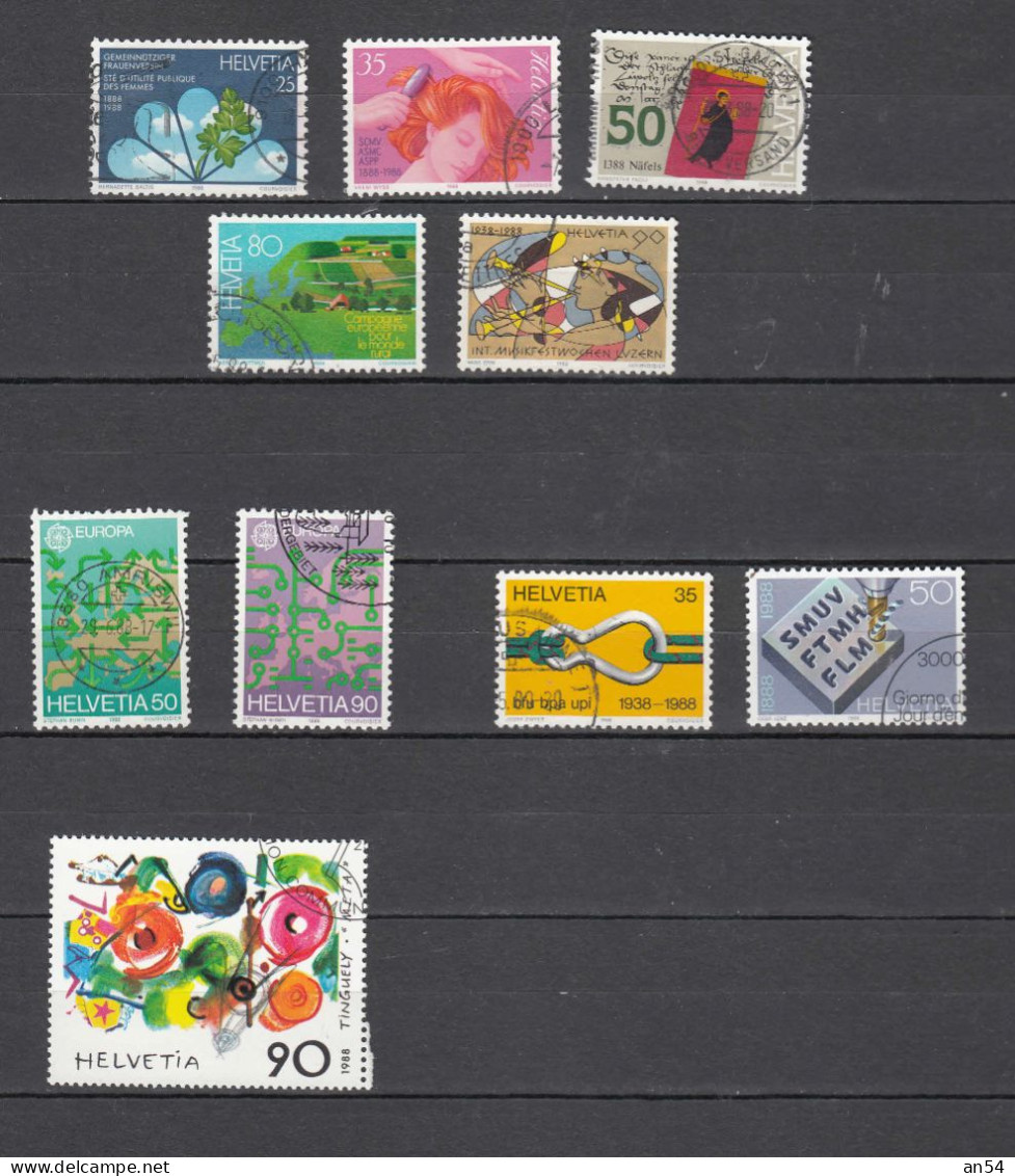 1988    LOT    OBLITERES       CATALOGUE SBK - Used Stamps